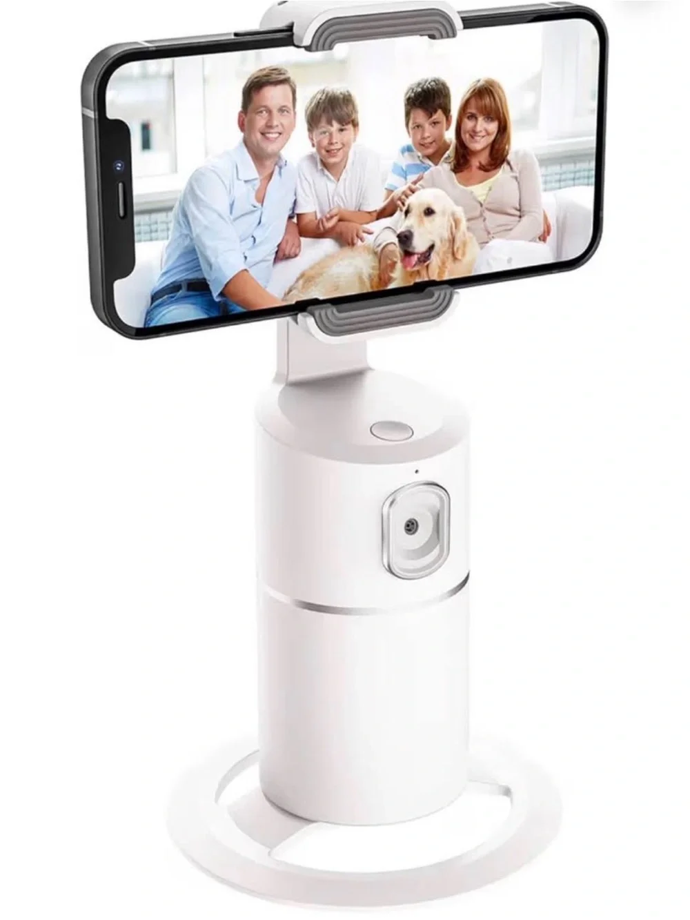 Automatic Rotating Phone Mount Holder - White